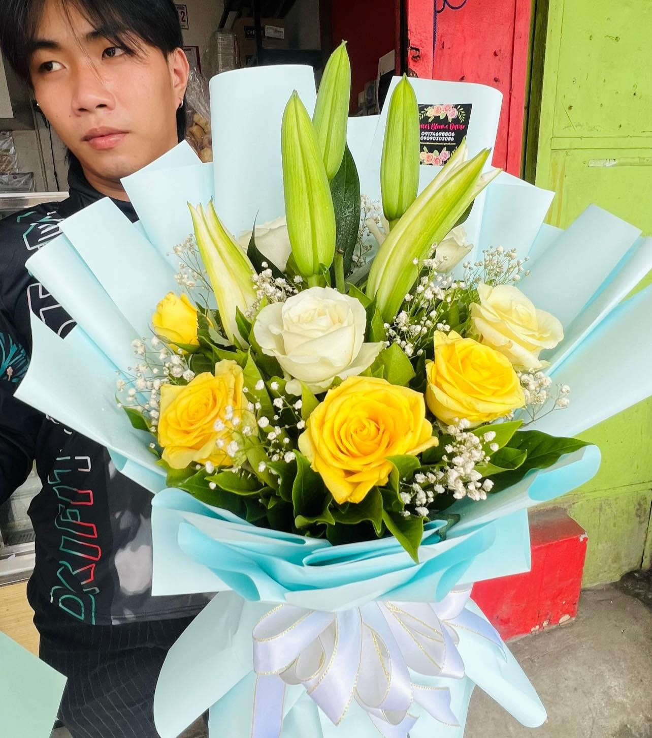 Yellow theme Roses bouquet — Design 2