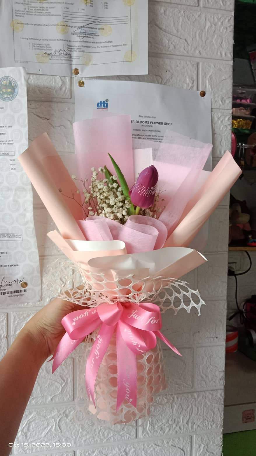 Single tulips Bouquet — Design 6