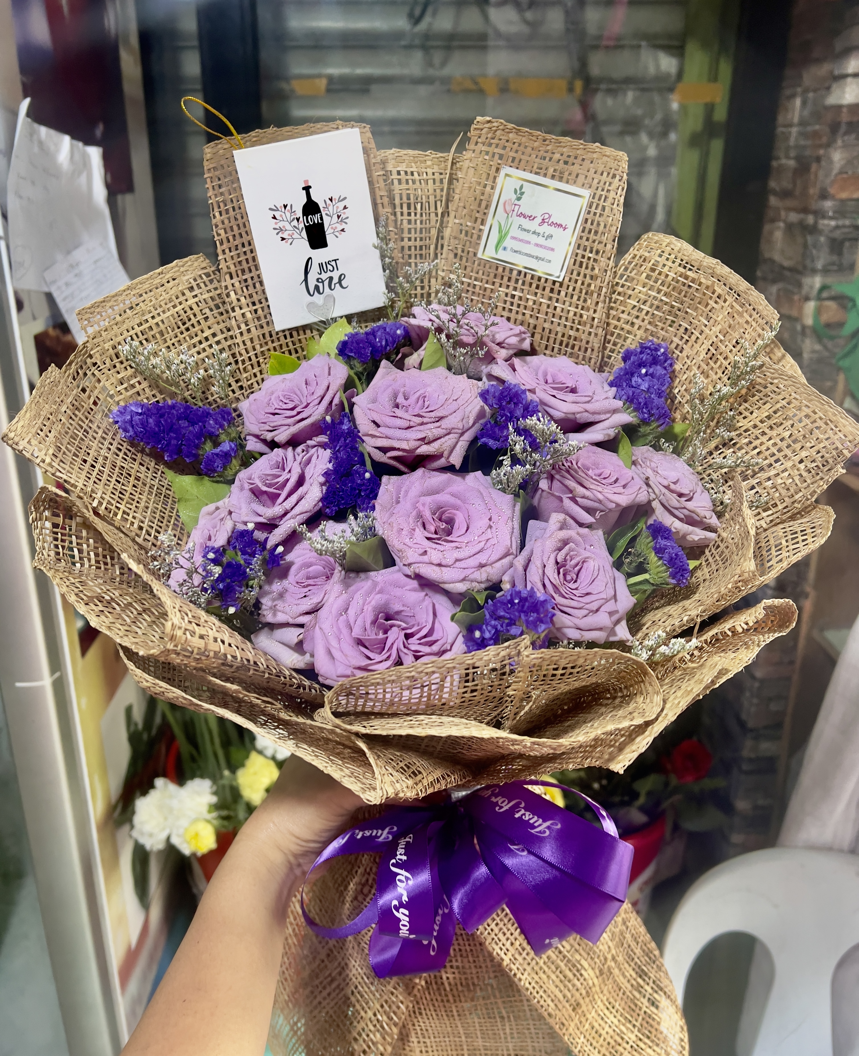 Purple roses Bouquet photo 2