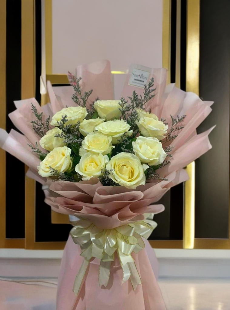 Yellow theme Roses bouquet — Design 3