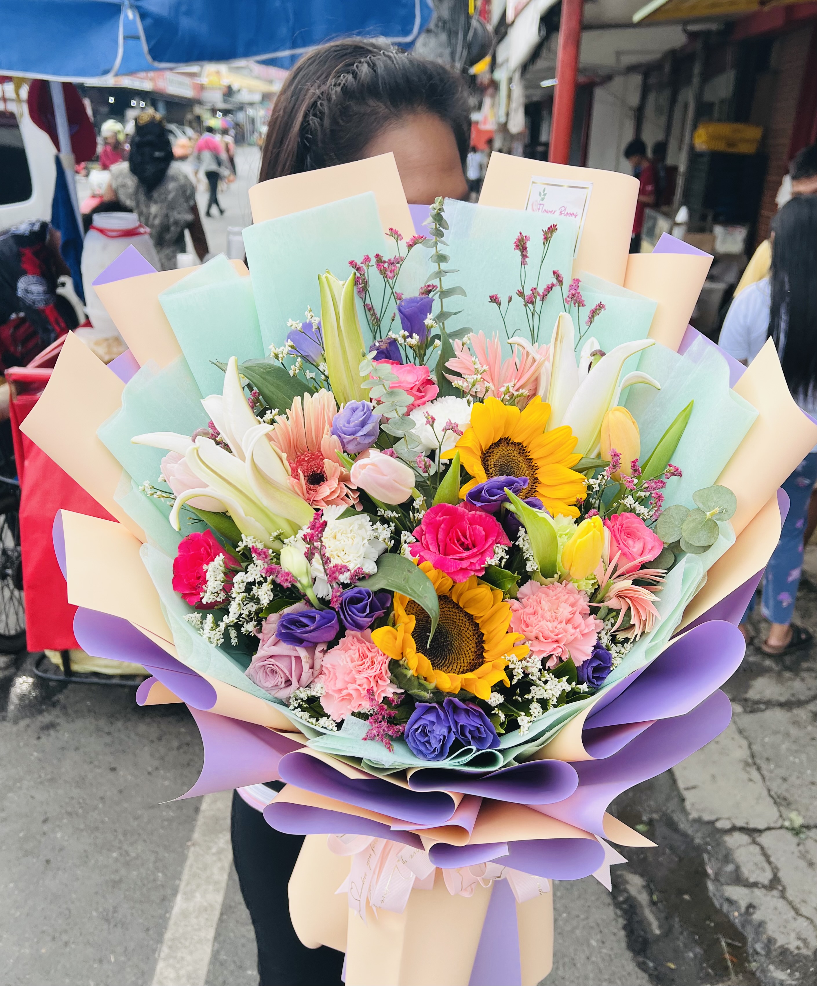 XL bouquet mixed spring flower — Design 4